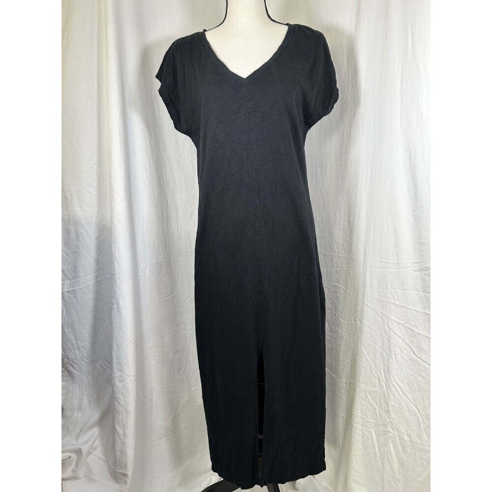 Cotton Slub Maxi Dress Black V-neck Universal Thread Women’s Size Small - Picture 1 of 10